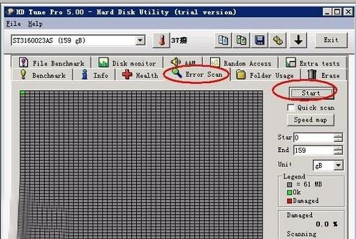 HD Tune检测Windows 7硬盘坏道的方法
