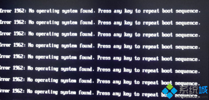 win7系统电脑开机提示Error 1962:No operating