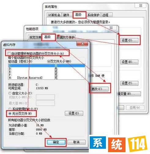 需要关闭或调低虚拟内存