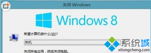 弹出Win8的关机界面菜单