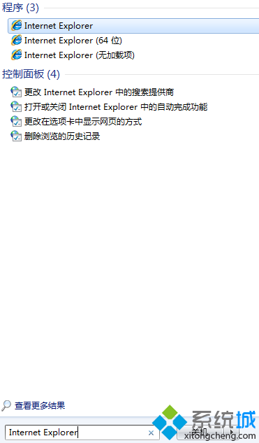 输入“Internet Explorer”