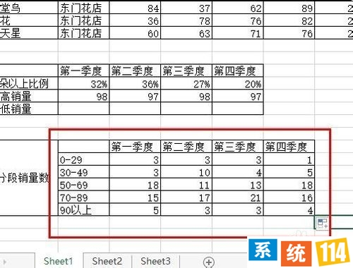 Excel中奈何用frequency计较数据分段所占的数量