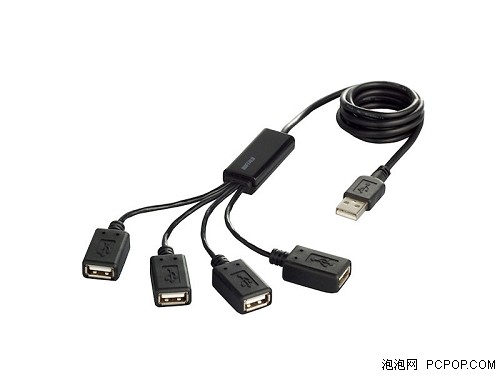 未带电源接口 线缆式设计USB HUB曝光