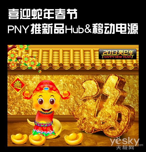 喜迎蛇年春节 PNY推新品Hub&移动电源